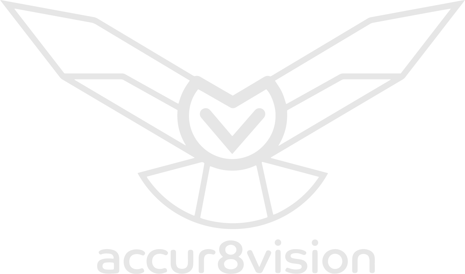 Logotipo de Accur8vision en escala de grises