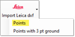 Import Leica dxf as Points