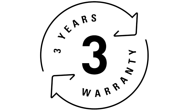 3 years warranty logo