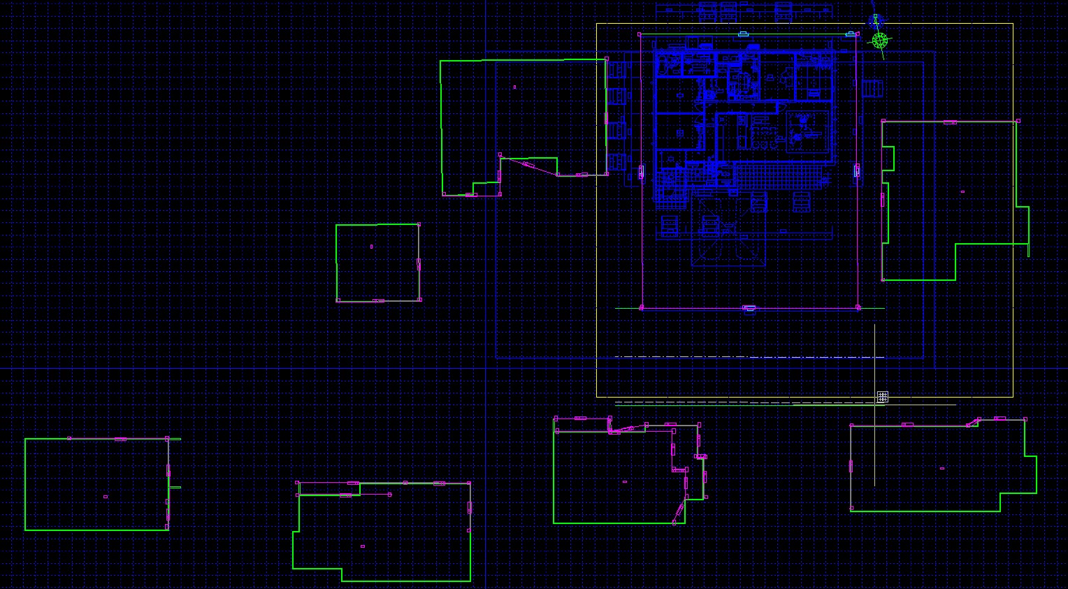 3.- DXFに合わせて、予め作成した近隣建物の3Dを配置