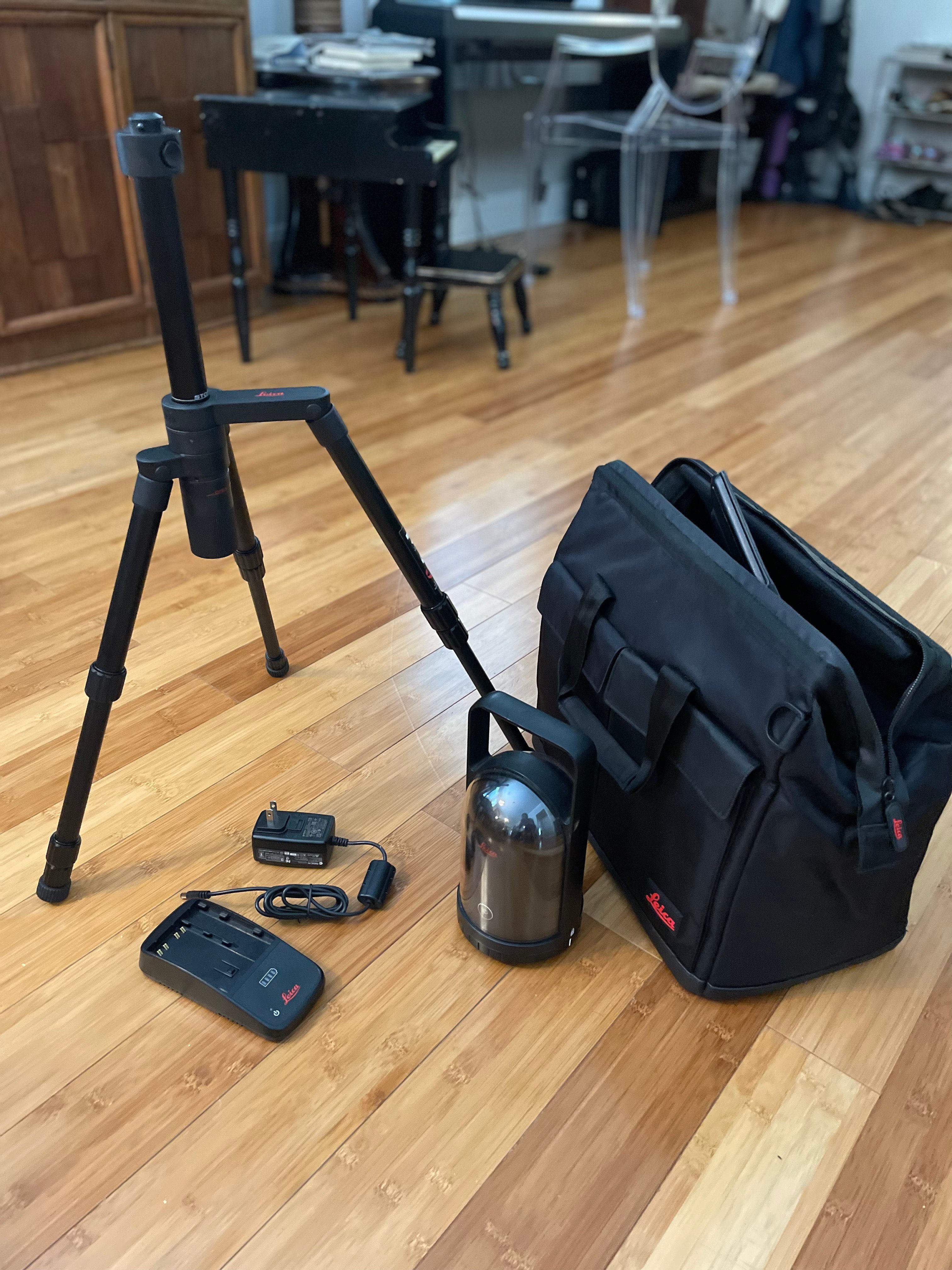 BLK360 with accessories and mission bag