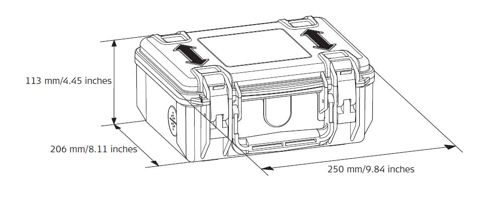 Leica DA series transmitters dimensions