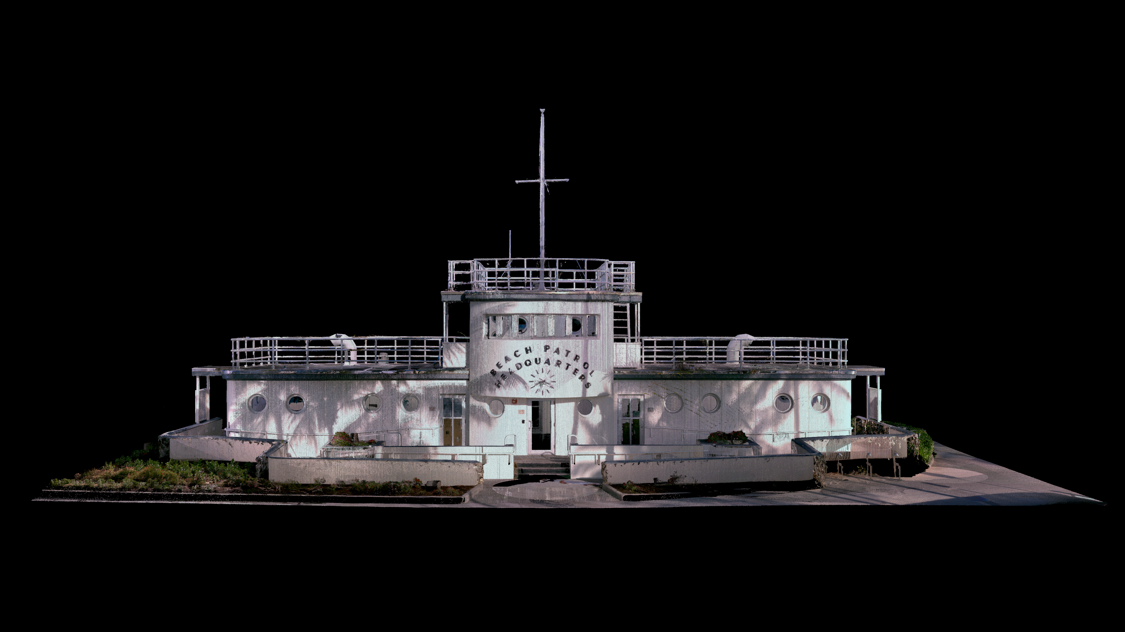 Scan 3D du bâtiment de la « Beach Patrol », réalisé avec le BLK360 dans le logiciel Register360