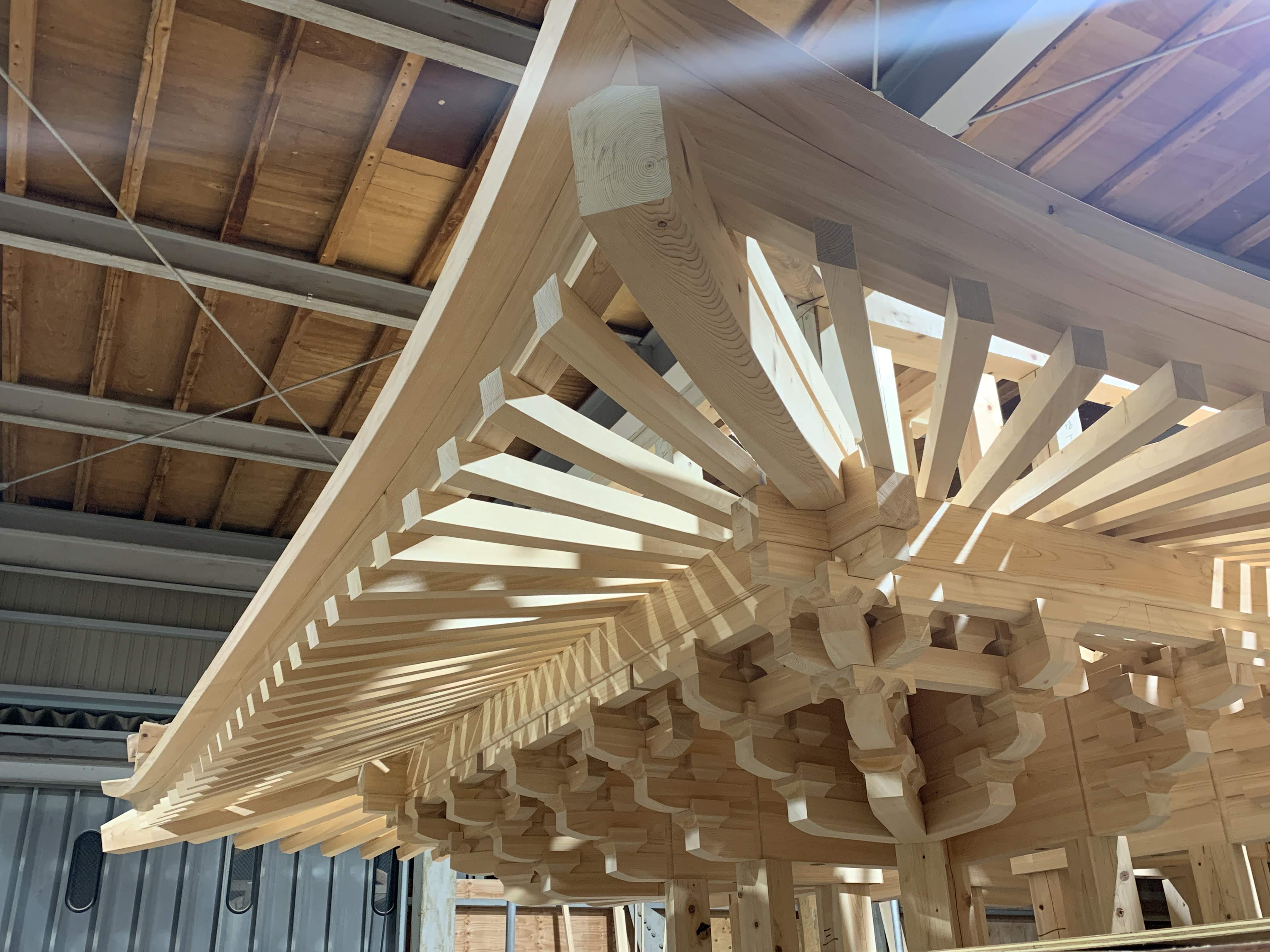 Wooden structure building phase