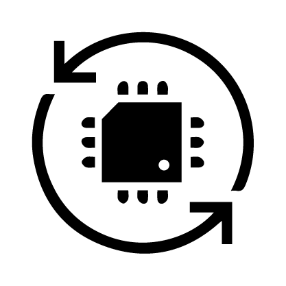 Icono vectorial de actualización del firmware