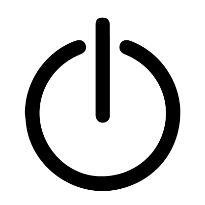 Icono vectorial de botón de encendido