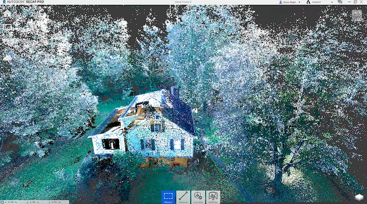 point cloud of house