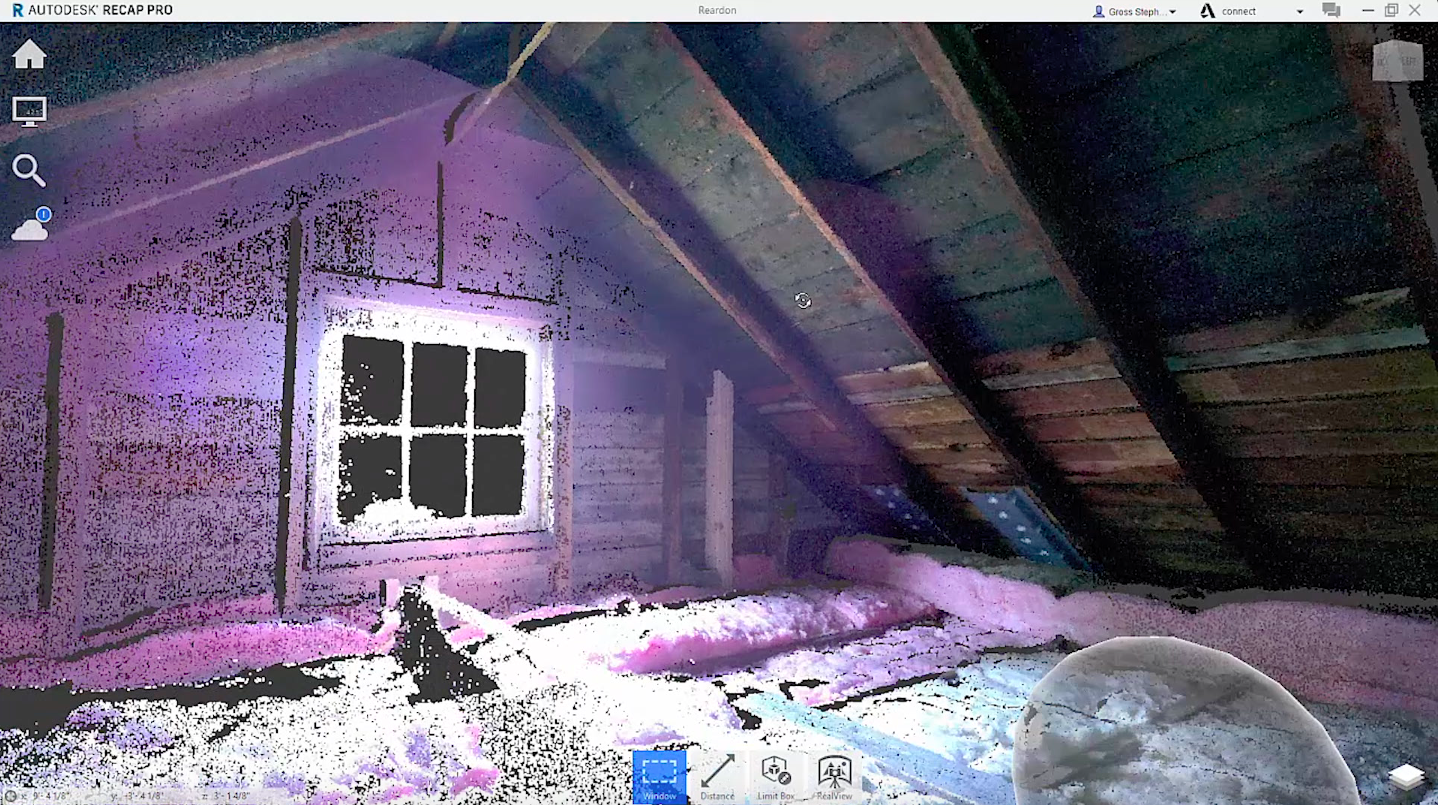 point cloud of roof