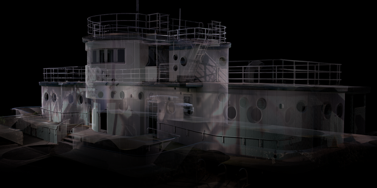 3D x-ray scan of beach guard house taken with the BLK360