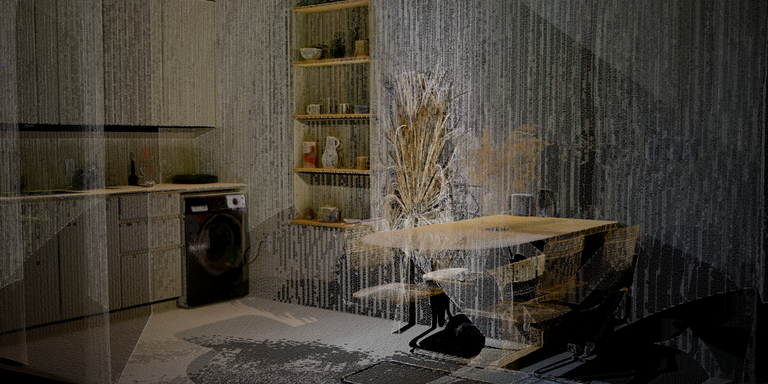 BLK360 data set scan of an apartment interior