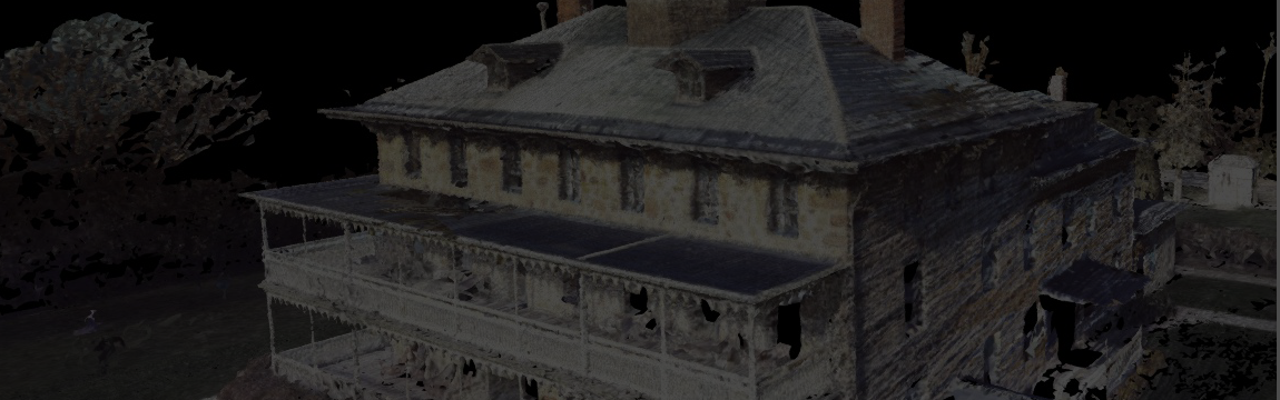 Vermaschung der Punktwolkendaten des Hotels "The Stone House"