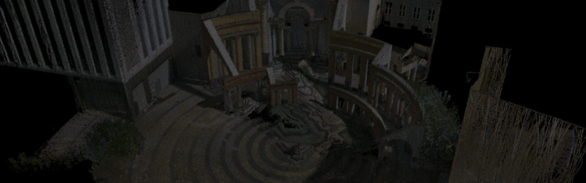Piazza d'Italia New Orleans point cloud data taken with BLK2GO
