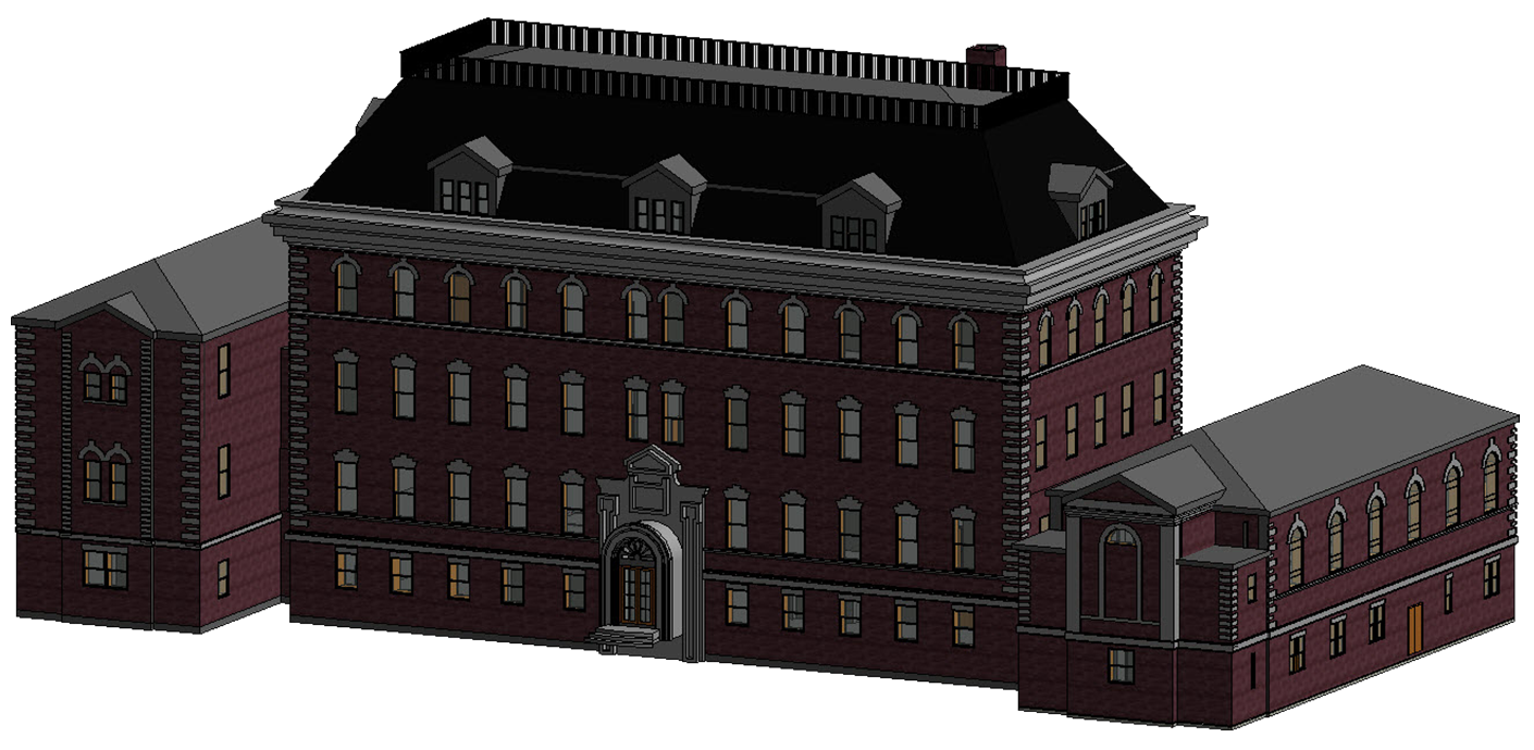 Modelo BIM no Revit de um edifício em Nova York baseado nos dados de escaneamento do Leica BLK2GO