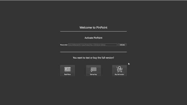 License Activation for Pinpoint