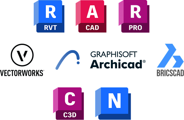 Various CAD/BIM Software Icons