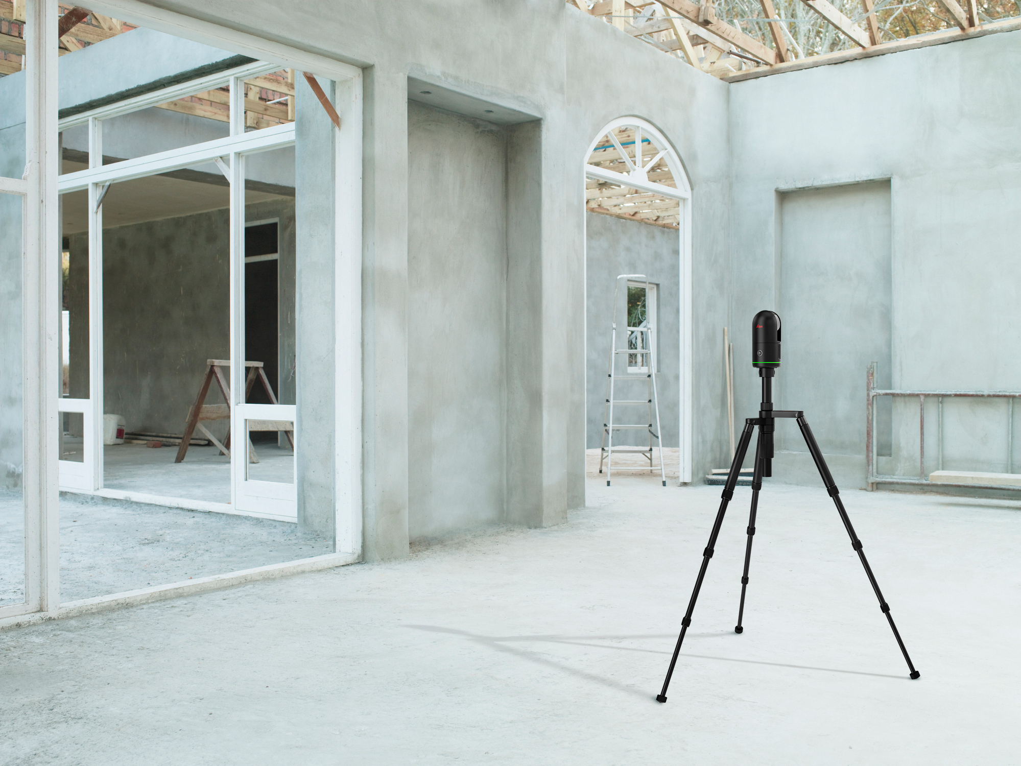 BLK360 inside a building that is under construction