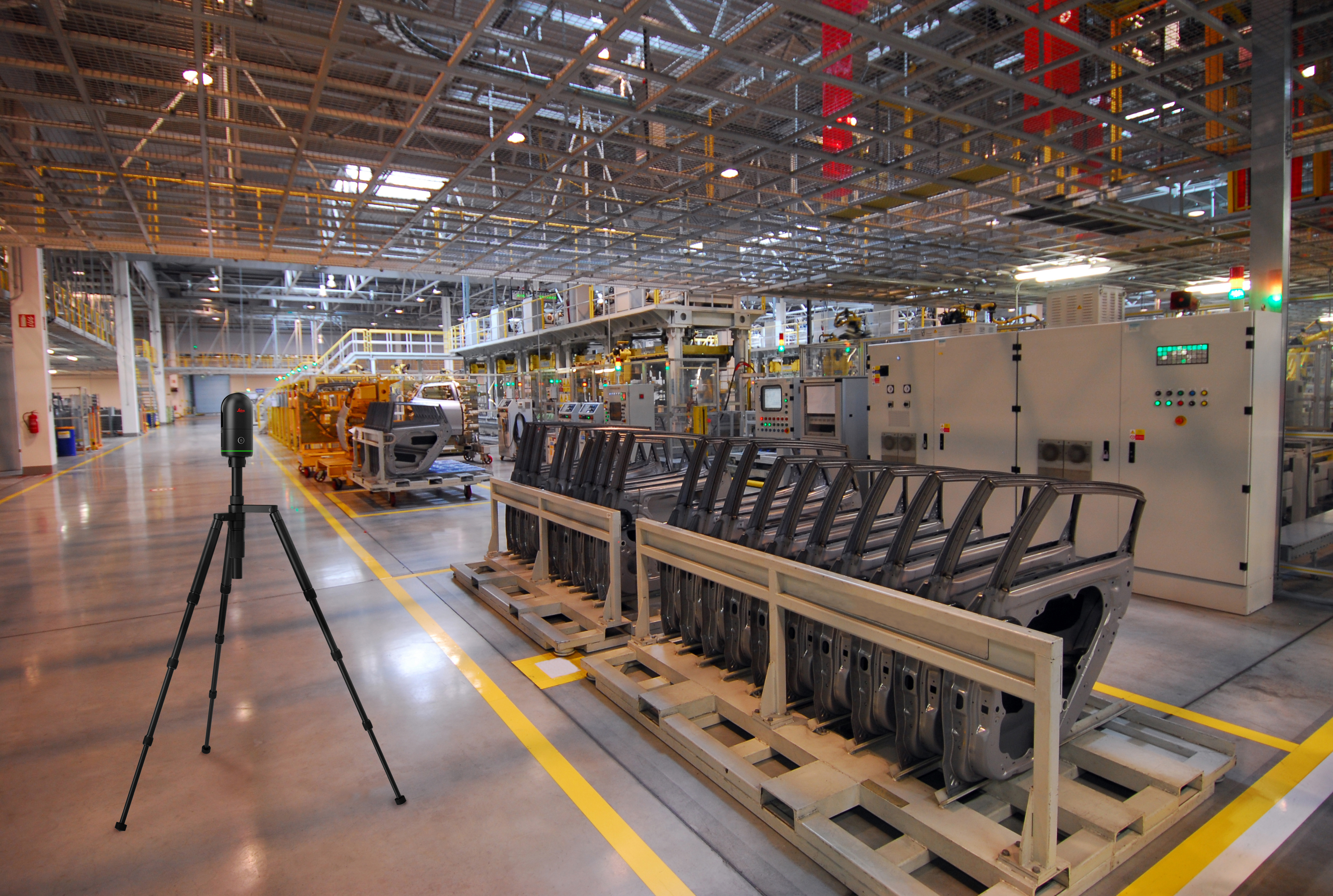 BLK360 inside of a factory building