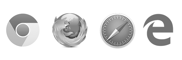 web browser icons B&W