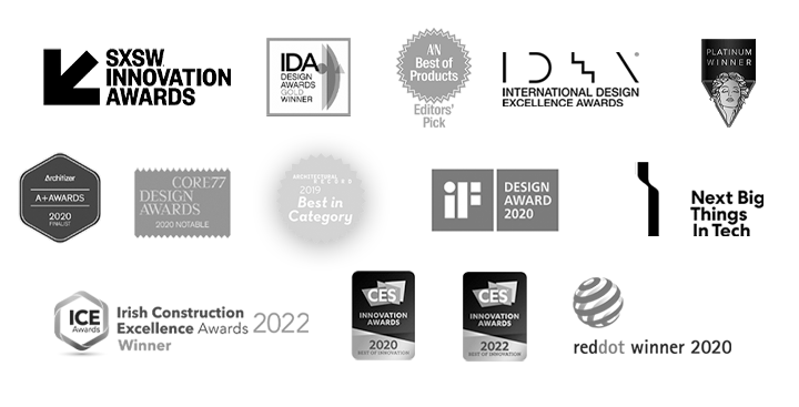 logo collage of awards won by BLK scanners