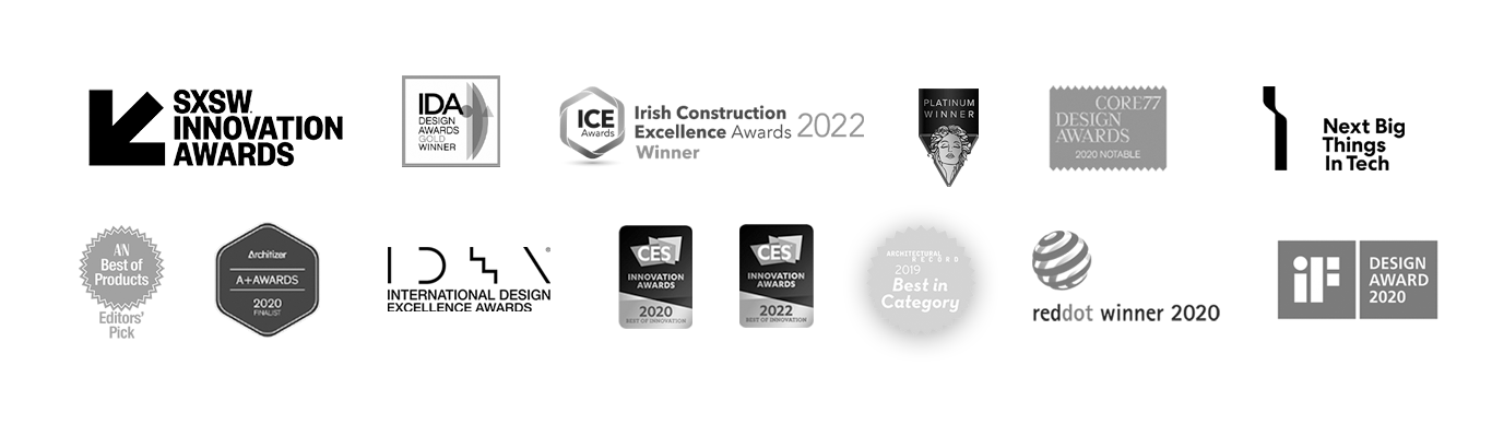 logo collage of awards won by BLK scanners