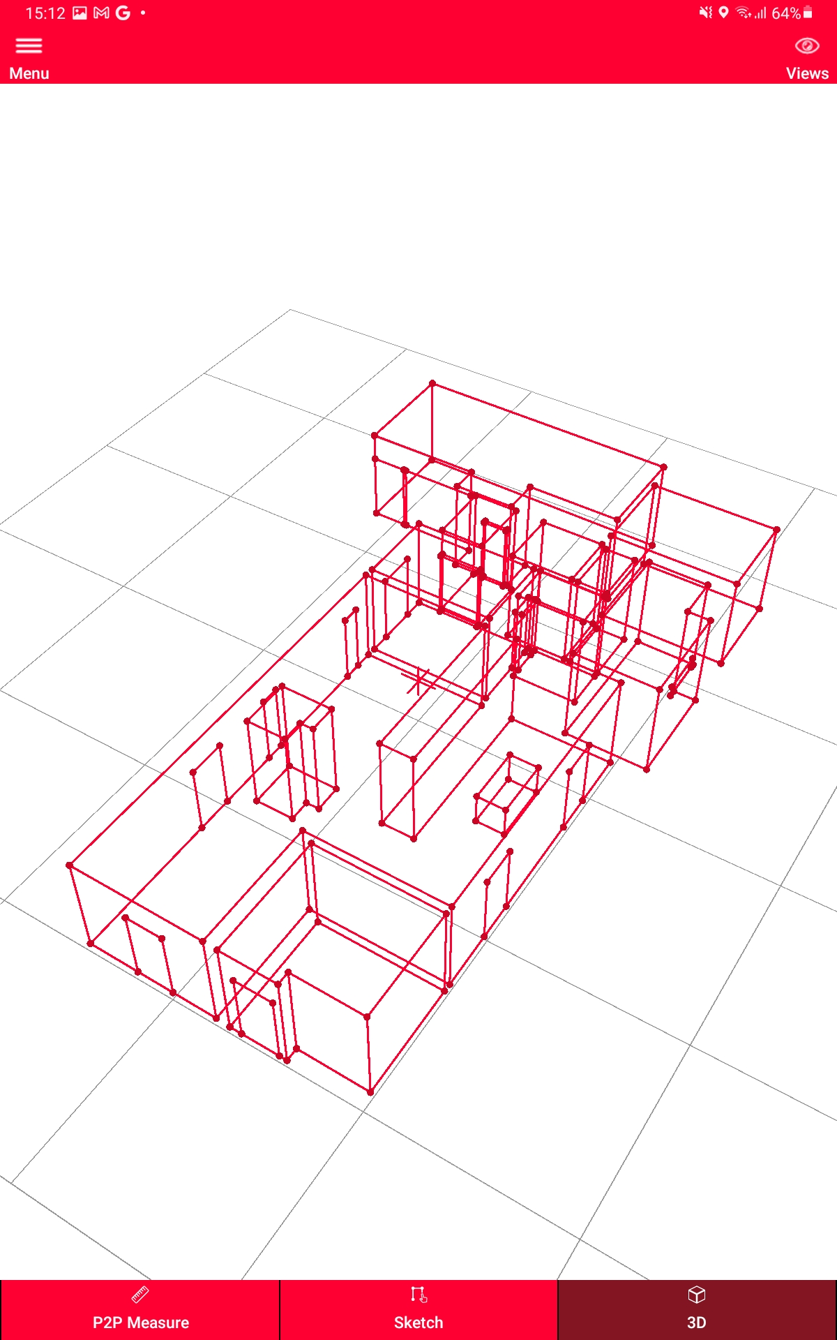 Groundfloor Mesure Plan visualisation en 3D