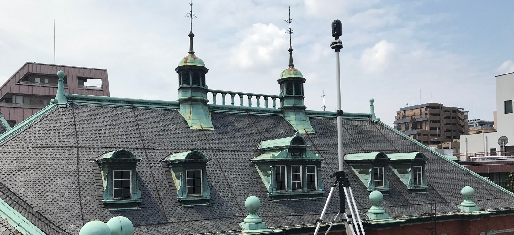 BLK360 measurement of the roof and exterior walls of the Kyoto Culture Museum Annex