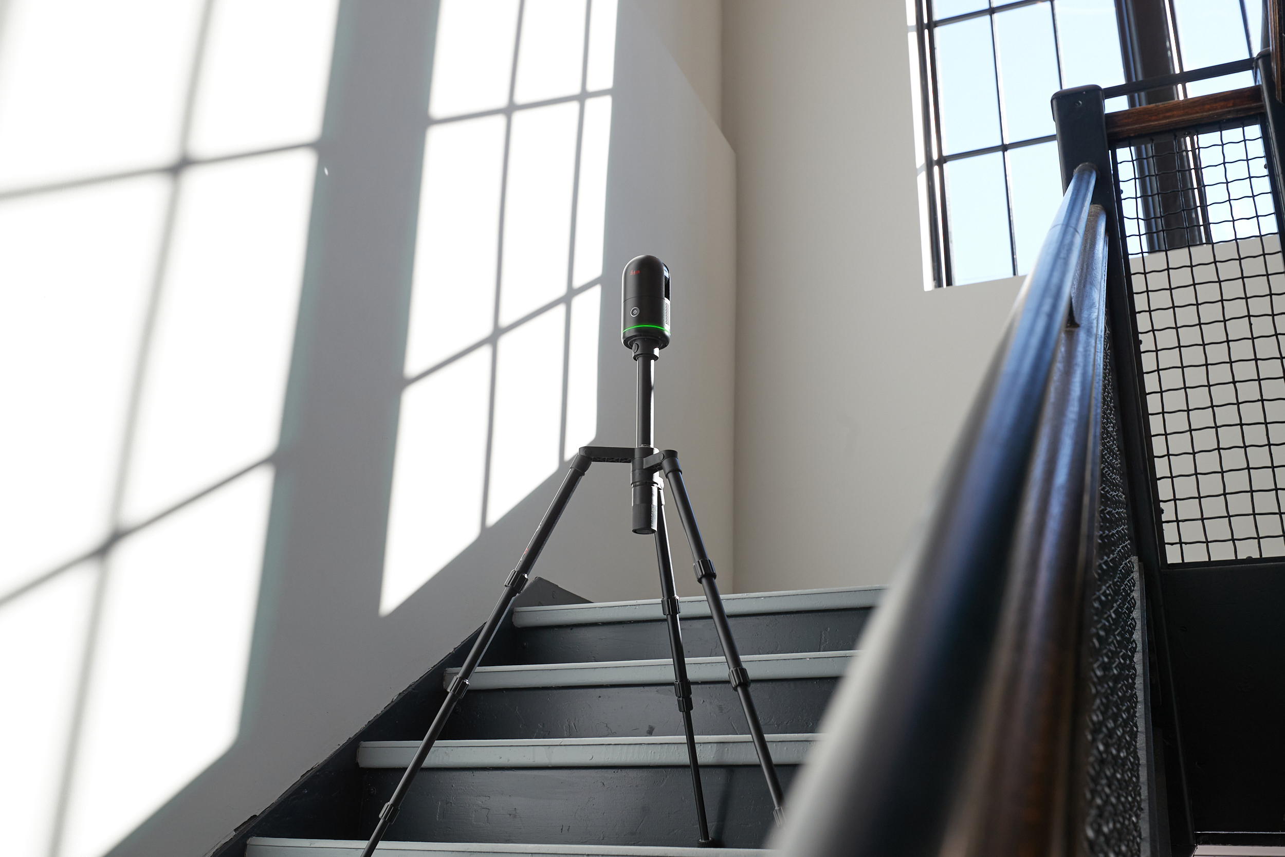BLK360 em uma escada