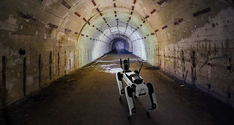 Leica BLK ARC går gjennom en underjordisk tunnel