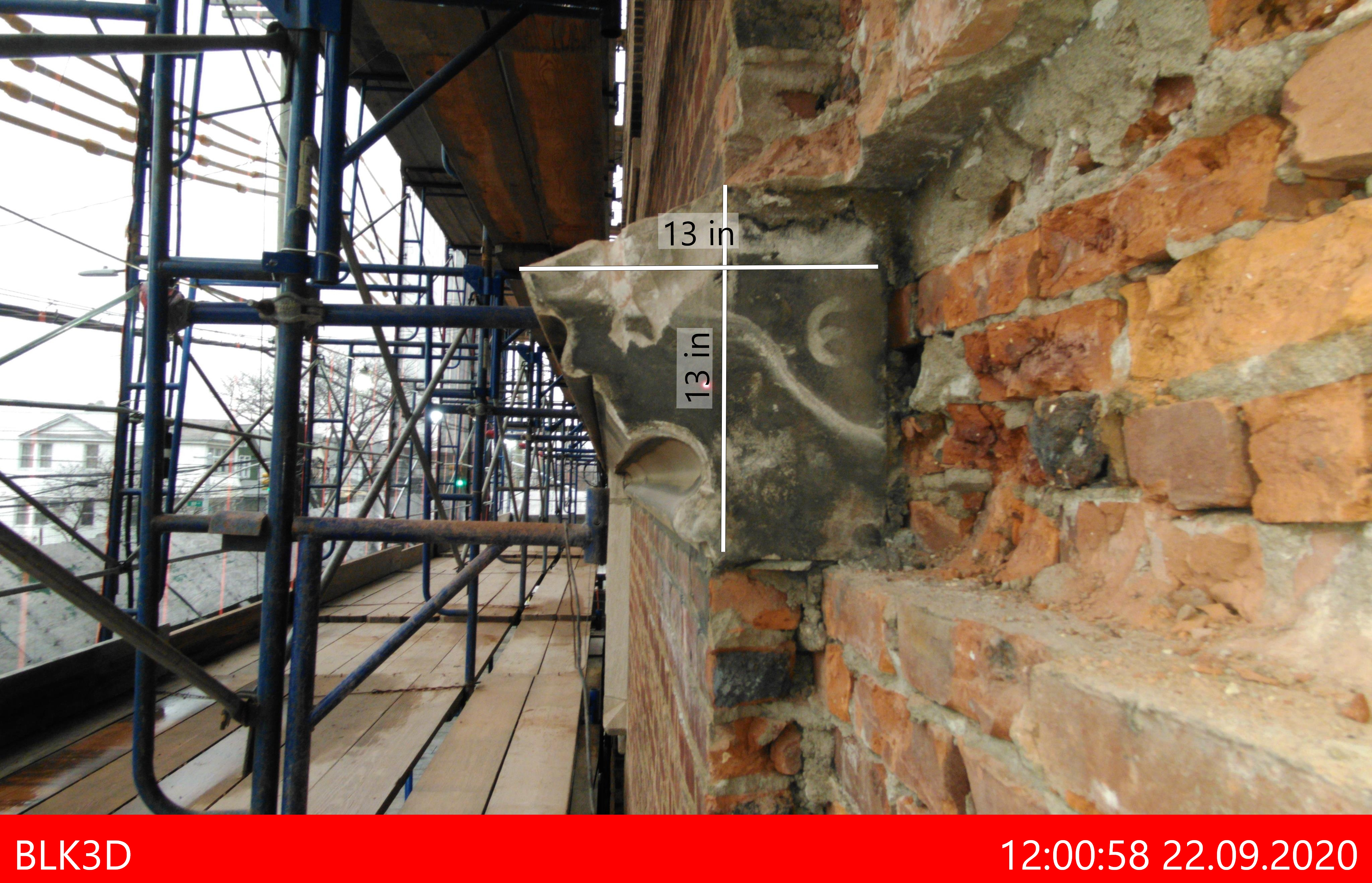 BLK3D measuring stone building
