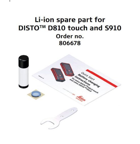 Leica DISTO D810 TouchとS910 用予備リチウムイオン電池