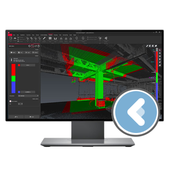 Leica Cyclone 3DR on Monitor