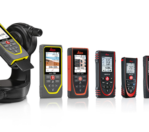 Leica DISTO series consisting of 6 laser measures with different functionality and size