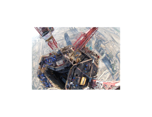 Top of burj dubai